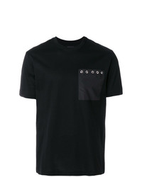 T-shirt à col rond noir Les Hommes