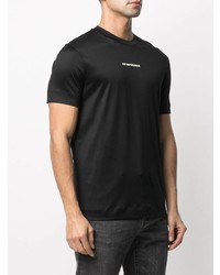 T-shirt à col rond noir Emporio Armani