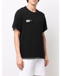 T-shirt à col rond noir Helmut Lang