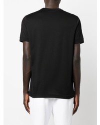 T-shirt à col rond noir Kiton