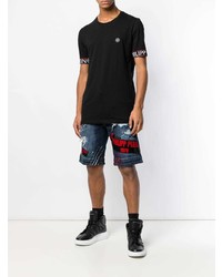 T-shirt à col rond noir Philipp Plein