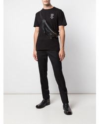 T-shirt à col rond noir Raf Simons