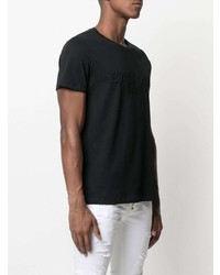 T-shirt à col rond noir Balmain