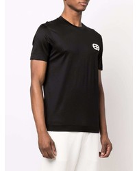 T-shirt à col rond noir Emporio Armani