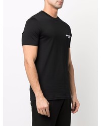 T-shirt à col rond noir Balmain