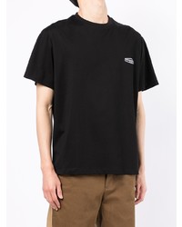 T-shirt à col rond noir Wooyoungmi