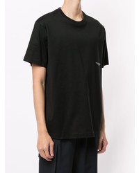 T-shirt à col rond noir Wooyoungmi