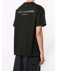 T-shirt à col rond noir Wooyoungmi