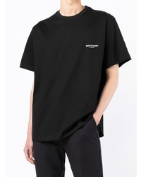 T-shirt à col rond noir Wooyoungmi