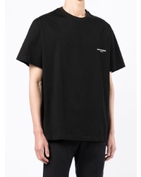 T-shirt à col rond noir Wooyoungmi