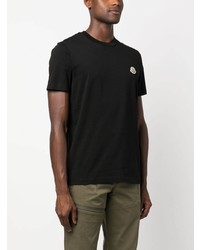 T-shirt à col rond noir Moncler