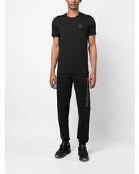 T-shirt à col rond noir Ea7 Emporio Armani