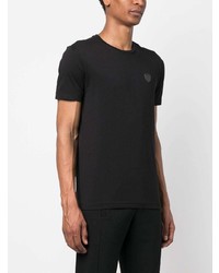 T-shirt à col rond noir Ea7 Emporio Armani