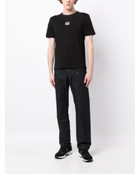 T-shirt à col rond noir Ea7 Emporio Armani