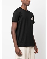 T-shirt à col rond noir Moncler