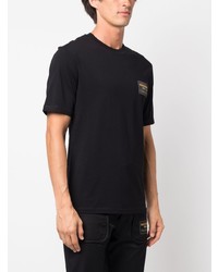 T-shirt à col rond noir Moschino