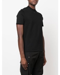 T-shirt à col rond noir Courrèges