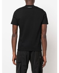 T-shirt à col rond noir Courrèges