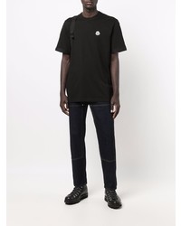 T-shirt à col rond noir Moncler