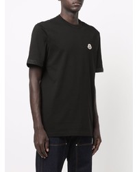 T-shirt à col rond noir Moncler