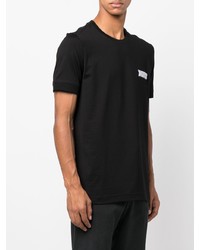 T-shirt à col rond noir Kiton