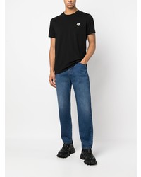 T-shirt à col rond noir Moncler