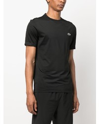 T-shirt à col rond noir Lacoste