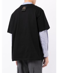 T-shirt à col rond noir Wooyoungmi