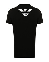 T-shirt à col rond noir Emporio Armani