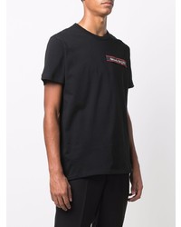 T-shirt à col rond noir Alexander McQueen