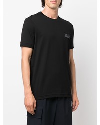 T-shirt à col rond noir Kiton