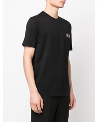 T-shirt à col rond noir Les Hommes