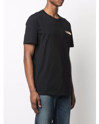 T-shirt à col rond noir Moschino