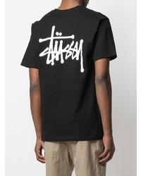 T-shirt à col rond noir Stussy