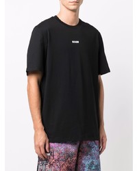 T-shirt à col rond noir MSGM