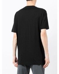 T-shirt à col rond noir Giorgio Armani