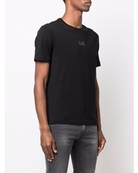 T-shirt à col rond noir Ea7 Emporio Armani