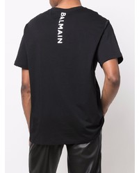 T-shirt à col rond noir Balmain