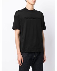 T-shirt à col rond noir Emporio Armani