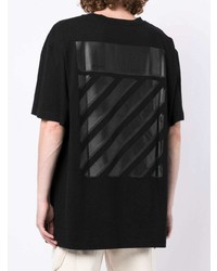 T-shirt à col rond noir Off-White