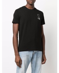 T-shirt à col rond noir Ea7 Emporio Armani