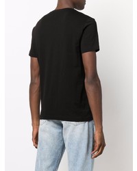 T-shirt à col rond noir Ea7 Emporio Armani