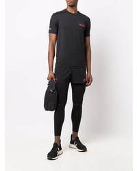 T-shirt à col rond noir Ea7 Emporio Armani