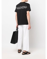 T-shirt à col rond noir Valentino