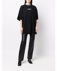 T-shirt à col rond noir Vetements