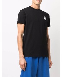 T-shirt à col rond noir Off-White