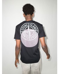 T-shirt à col rond noir Stone Island