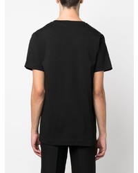 T-shirt à col rond noir Giuseppe Zanotti