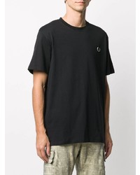 T-shirt à col rond noir Raf Simons X Fred Perry