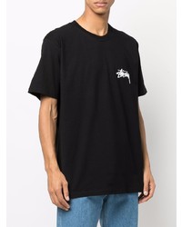 T-shirt à col rond noir Stussy